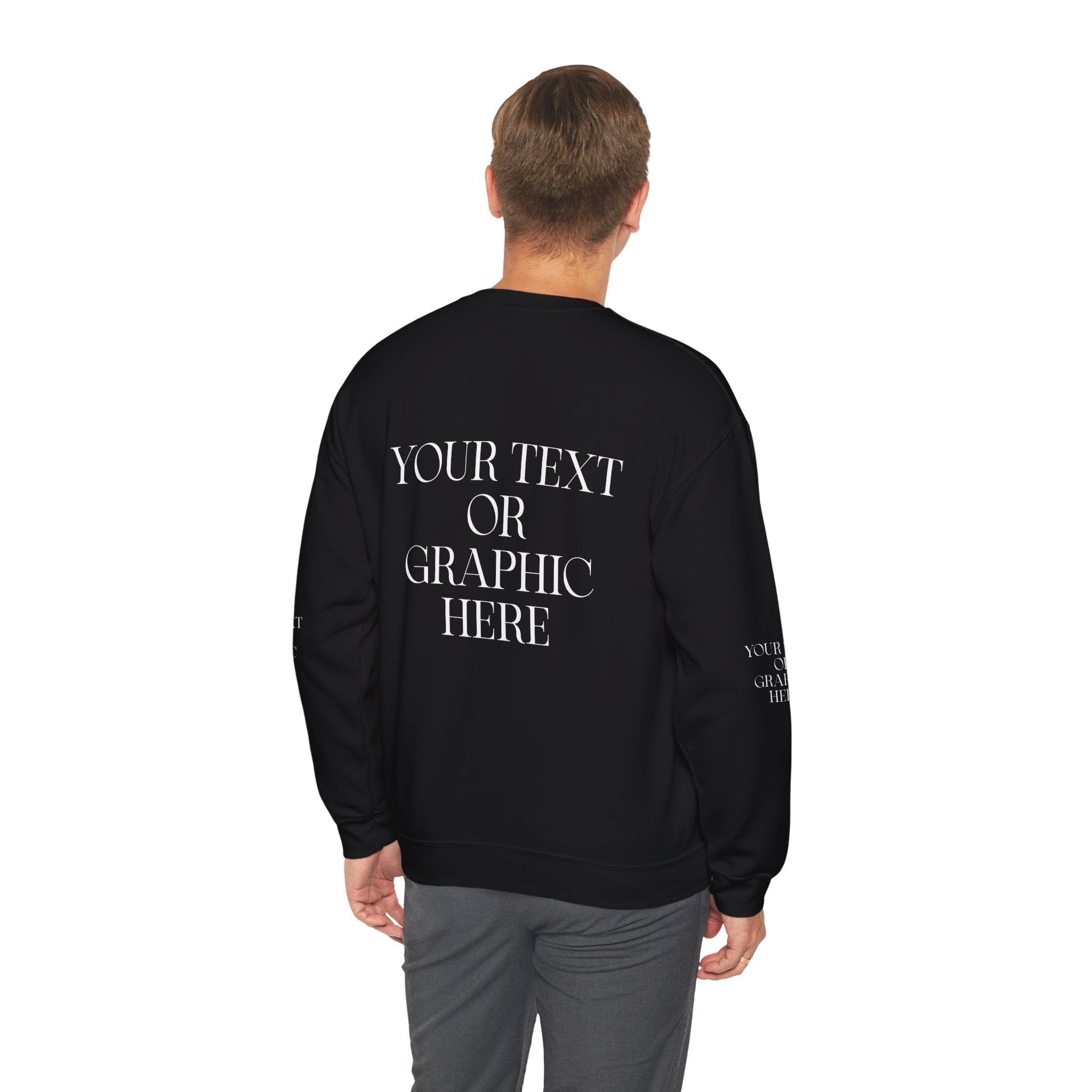 Custom Personalized Sweatshirt - Optional Print Areas