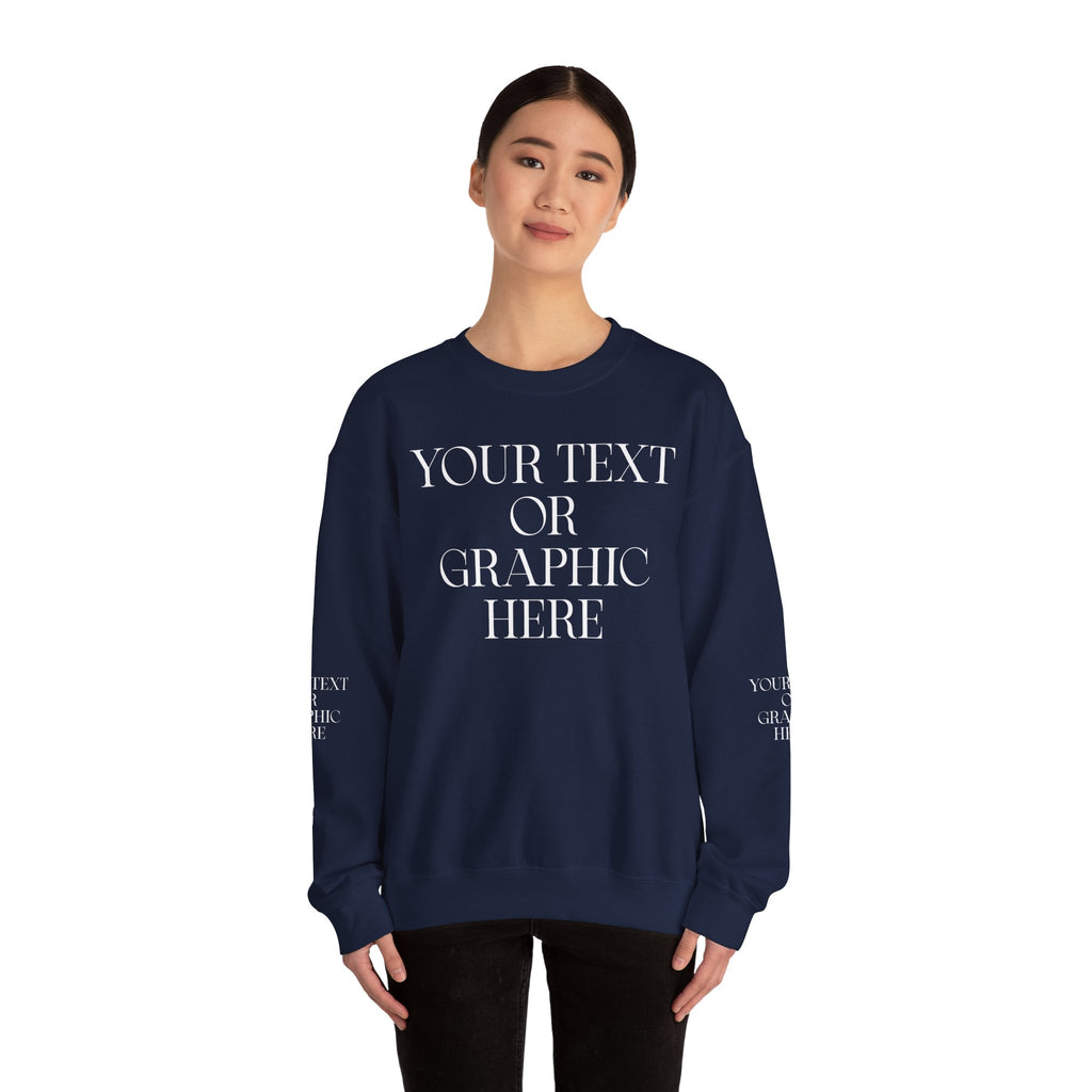 Custom Personalized Sweatshirt - Optional Print Areas