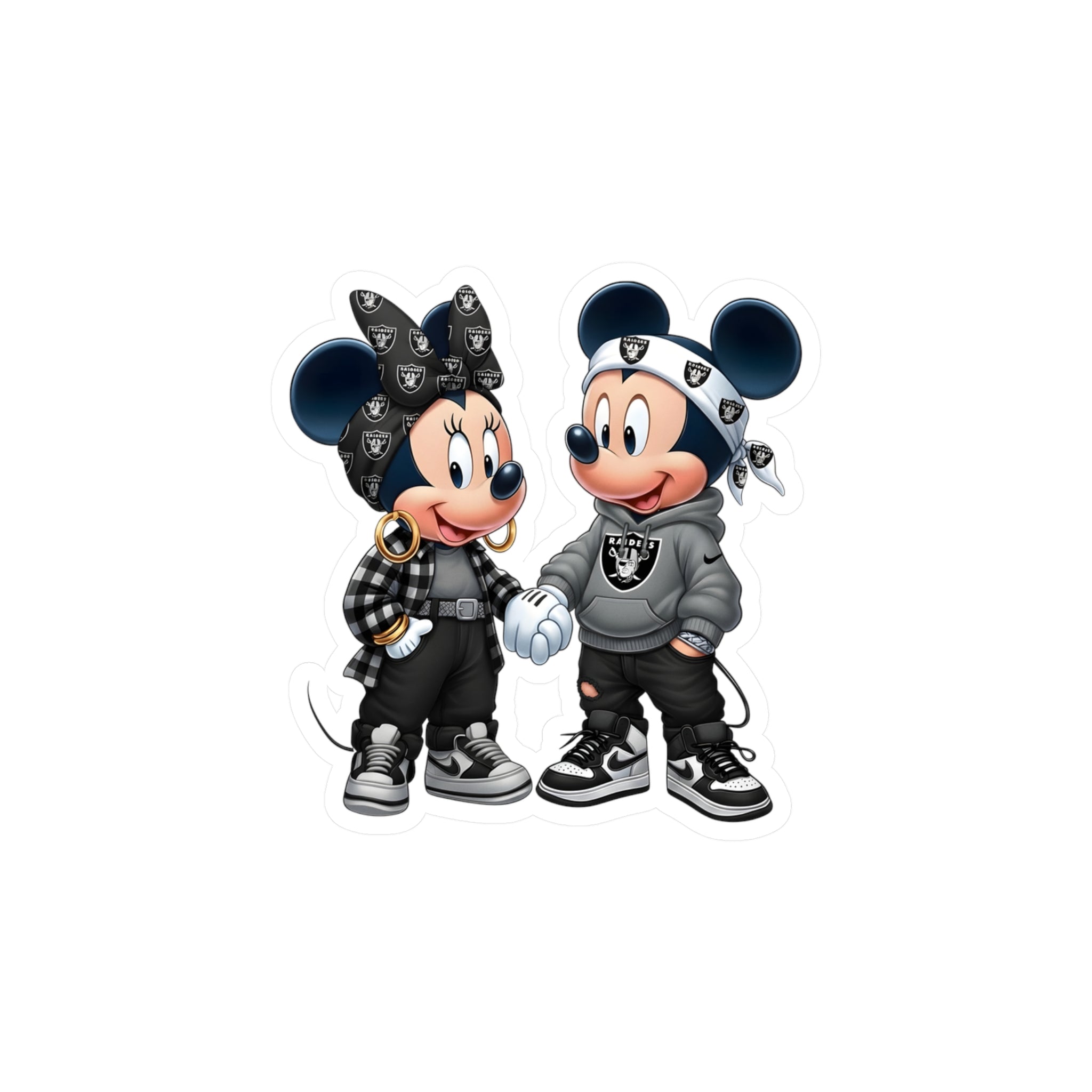 Minnie & Mickey Mouse - Raiders Vinyl Decal